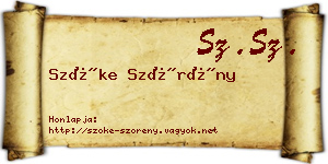Szőke Szörény névjegykártya